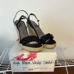 Wedge Sandals - Black